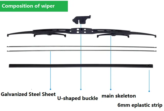 windshield wiper blade refill-metal wiper refill anco 12-9