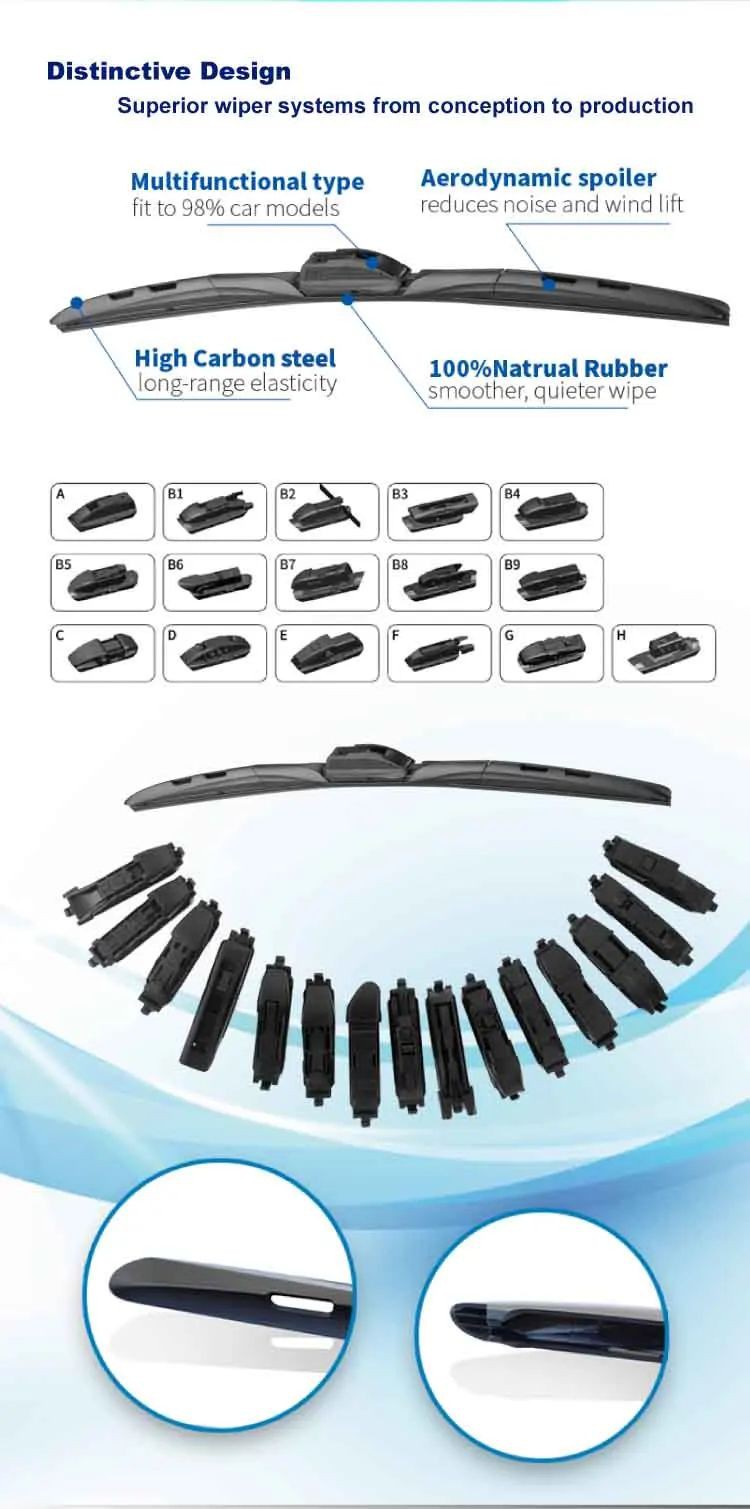 Multi-adapters Hybrid Wiper Blade