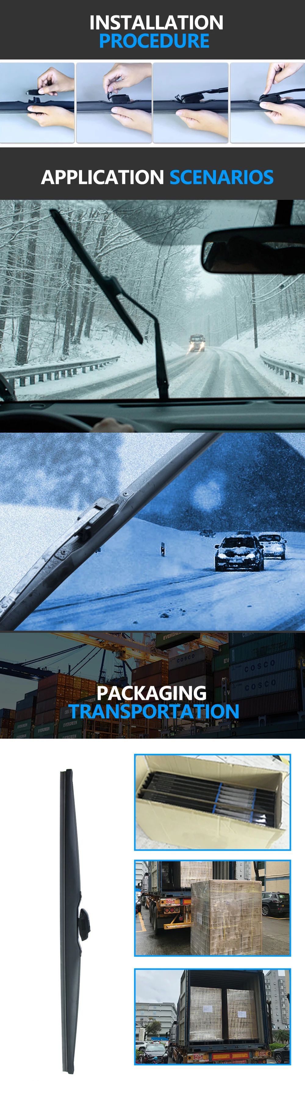 snow window wiper blade