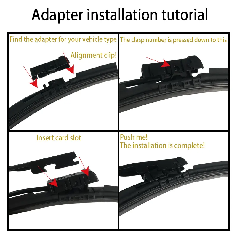 how to fit Wiper blade with spray nozzle for all car